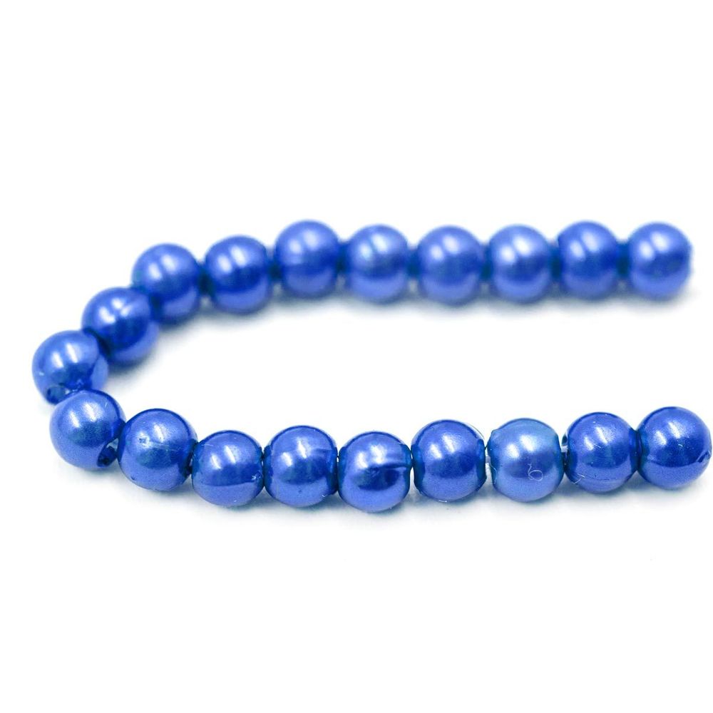 Бусины пластик (жемчуг) ⌀4 мм, 25 г, Astra&Craft, 041 NL синий