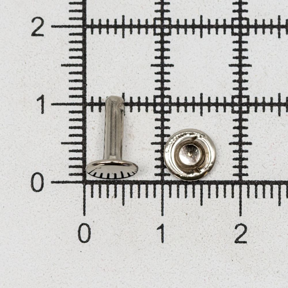 Хольнитены сумочные ⌀7 мм, h=9 мм, двухсторонние, BIG, никель, 100 шт