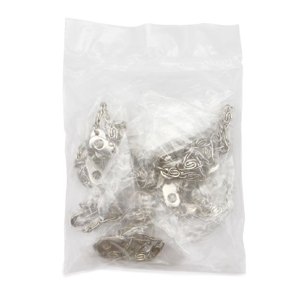 Вешалка-цепочка для одежды 110х5 мм, никель, 10 шт