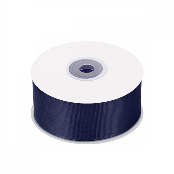 Лента репсовая (в рубчик) 38.0 мм, цв. 370 т.синий For Hobby, уп. 22.86м (±1м)