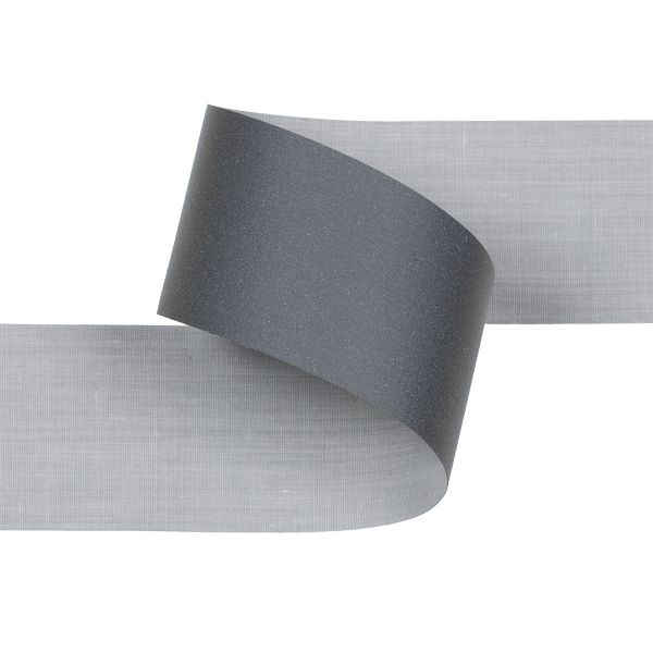 Лента светоотражающая (катафотная) [cpl:380], 40 мм / 50 метров, 65% п/э, 35% х/б, серый, Gamma JF9001