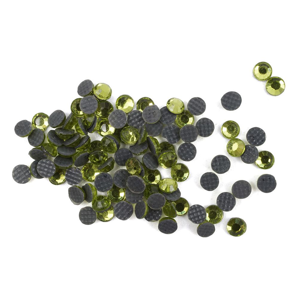Стразы термоклеевые, 2,8 мм, ss10, 150 шт/упак (115 желто-зеленый)