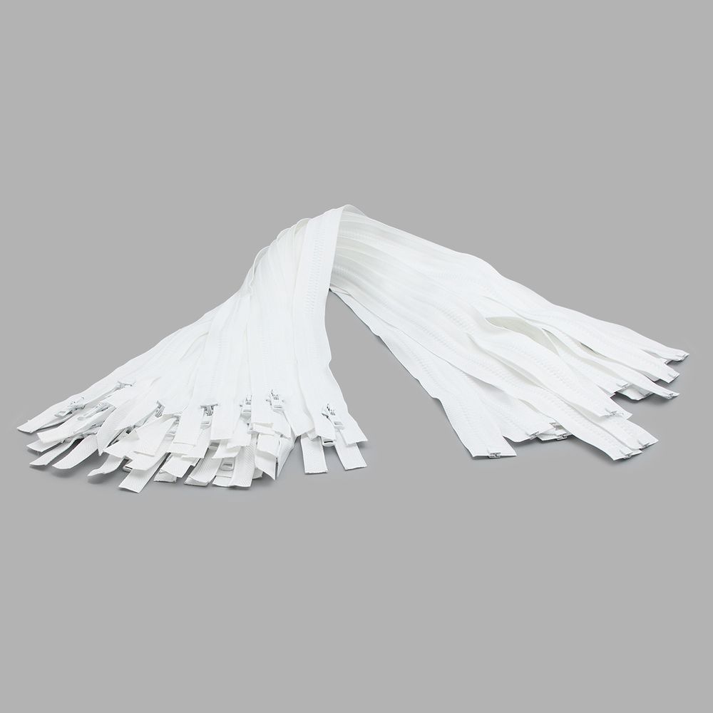 Молния трактор Arta Т6 (6 мм) 1 зам., разъем., 75 см, ОПТ. УП. 25 ШТ., 001 белый