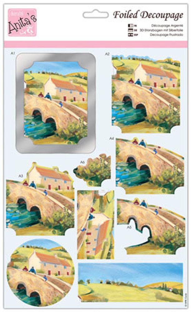 Бумага для творчества с высечкой Через мост, А4 (21,0х29,7 см), 1 лист, 200 г/м