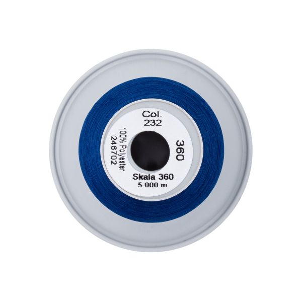 Нитки некрученые бондированные Gutermann Skala 360, 5000м, 749591, 232 кобальт, 1 катушка
