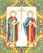 Алмазная (кристальная) мозаика Фрея, Икона Святых Равноапостольных царя Константина и царицы Елены, 22х27 см