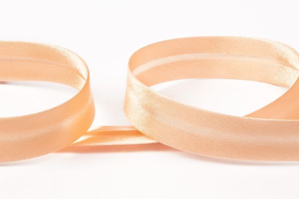 Косая бейка атласная 15 мм / 132±1 метра, 025 розово-оранжевый, Gamma GK-15P