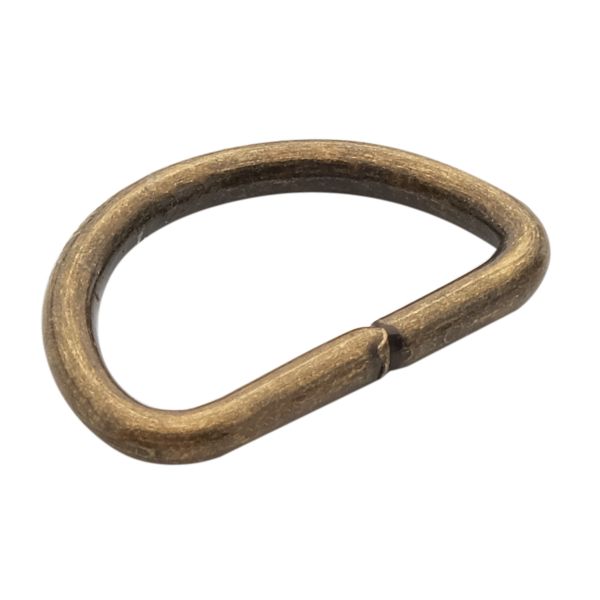 Полукольцо сварное металл внутр. 15 мм (внешн. 19х14 мм, ⌀2 мм), 100 шт, латунь, 816-112