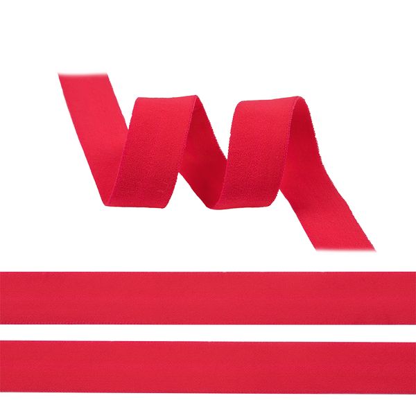 Резинка бельевая (окантовочная) матовая 15.0 мм / 50 метров, ROM.15261S, S261 красный малиновый