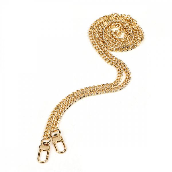 Цепочка для сумки с карабинами металл l=1200 мм, шир.7 мм, TBY.109702, цв.золото уп.1шт