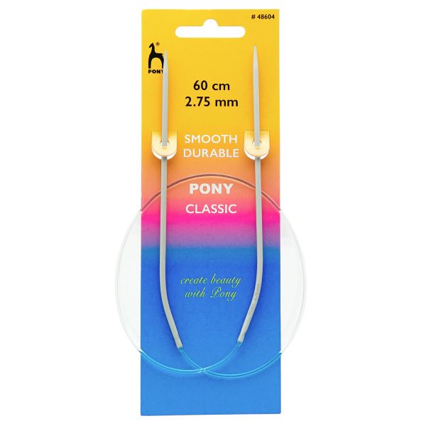 Спицы круговые Pony Classic ⌀2.75 мм, 60 см, алюминий, 48604