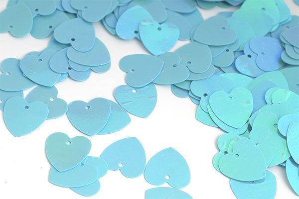 Пайетки плоские FLK298 14 мм цв. 017 голубой уп. 50г