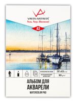 Альбом для акварели 300 г/м², А3 склейка 12 л, rough/крупнозернистая, Vista-Artista WCRP-A3