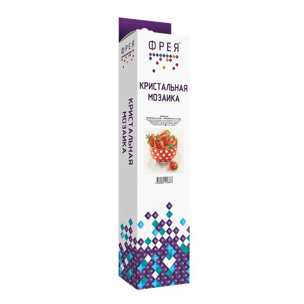 Алмазная (кристальная) мозаика Фрея, Клубника в чашке, 35х40 см