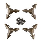 Фурнитура для декоративной отделки уголок 3х3 см, 4 шт, №01 бронза, Промысел WF-082