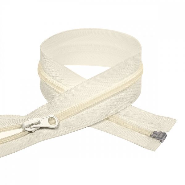 Молния спираль (витая) Т5 (5 мм) 1 зам., разъем., 35 см, F103 молочный, 50 шт, Mzip