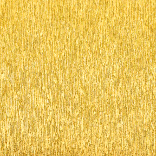 Бумага гофрированная (креповая) 180 г/м², 50 см / 2.5 метра, 801 золото, Blumentag GOF-180/M