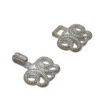 Крючки пришивные декоративные 25х14 мм, white, 10 шт