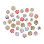 Украшения декоративные пуговицы деревянные Цветочки-лепесточки №5, 15-18 мм, 100 шт