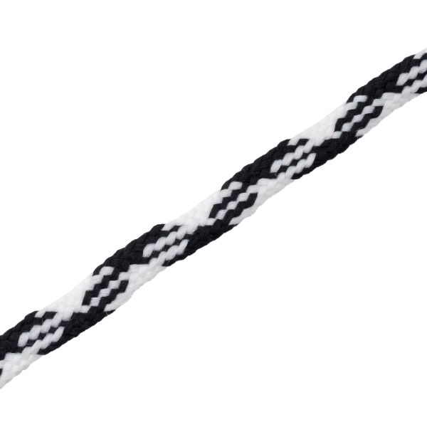 Шнур обувной плетеный ⌀6.0 мм / 200 метров, (диаметр ±1 мм), С34 (Мн.), 856 белый/черный