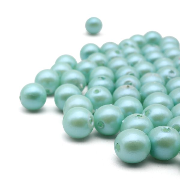 Бусины пластик (жемчуг) ⌀8 мм, АВ, 25гр Astra&Craft, цв. 16 мята