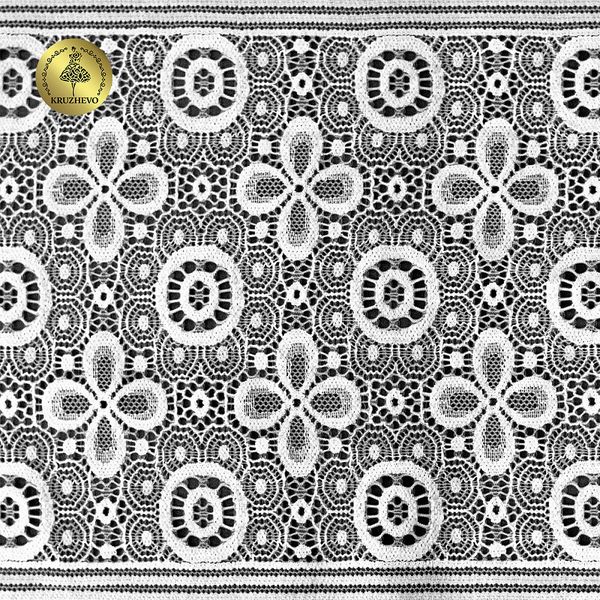 Кружево бельевое эластичное 180 мм / 10 м, цв.белый, Kruzhevo