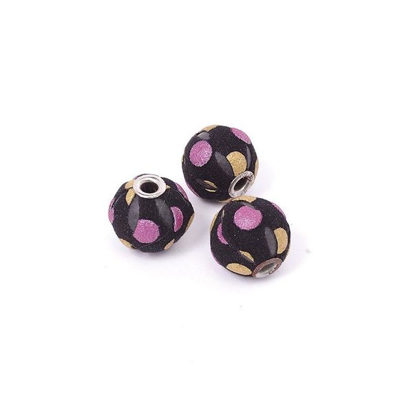 Бусины пластик ⌀15 мм, in ⌀4 мм, цв. 4 черный, 2 шт, Tesoro