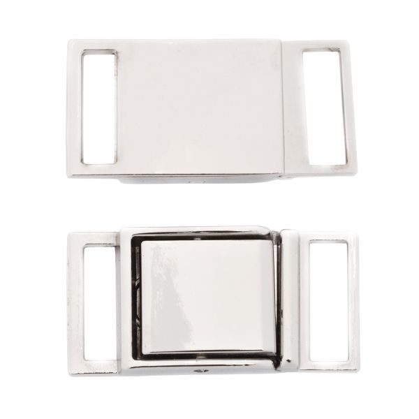 Пряжка ременная металл 16 мм (никель), 6 шт