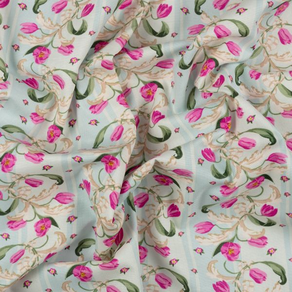 Ткань для пэчворка Peppy Весенний этюд панель, отрез 60х110 см, 146 г/м², ВЭ-05 голубой, Peppy