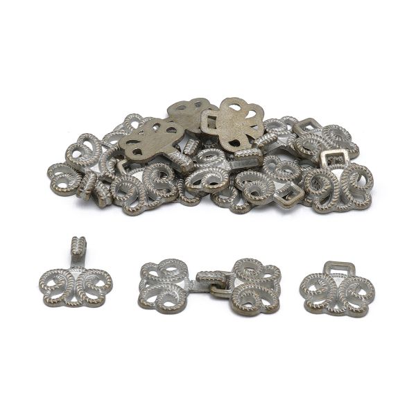 Крючки пришивные декоративные 25х14 мм, white, 10 шт