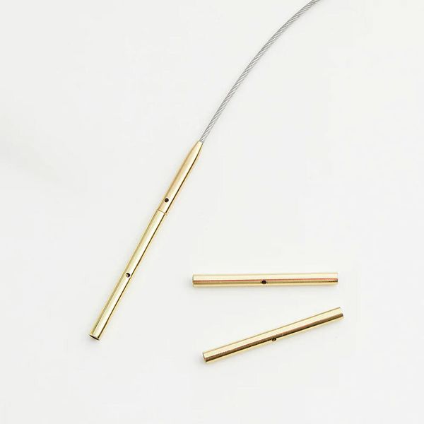 Адаптер для тросика Knit Pro Lantern Moon, длина 35 мм / латунь, 2 шт, 350623