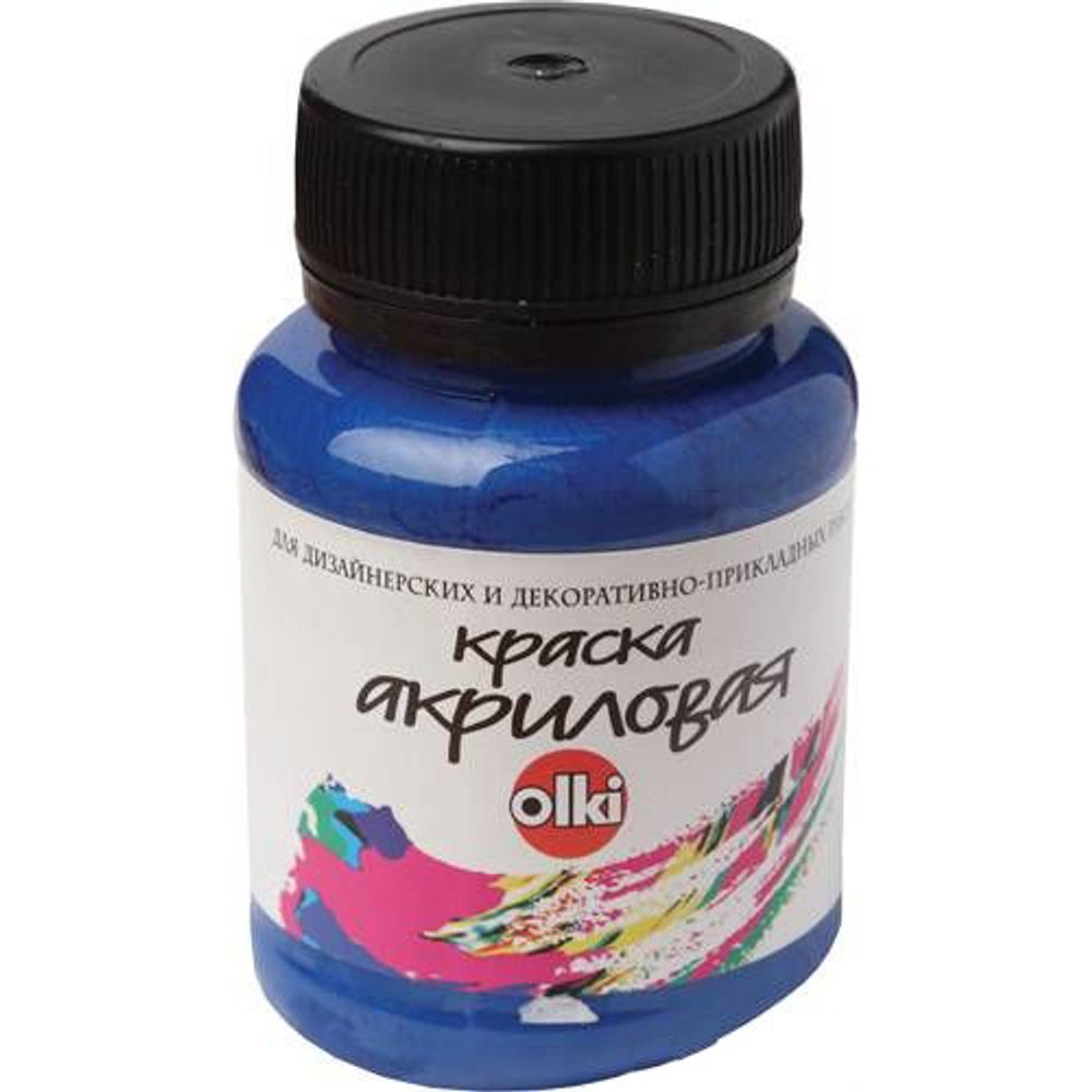Краска акриловая для дизайна Olki, 100 мл, синий