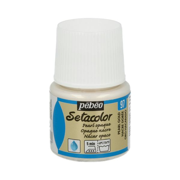 Краска для темных и светлых тканей перламутровая Setacolor 45 мл 202-097 золото, Pebeo