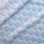 Плюш (ткань) Шарики 250 г/м², 45х50 см, ворс 2,5мм, голубой