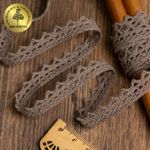 Кружево вязаное (тесьма) 10 мм / 10 метров, диз. 292, цв.21 какао, Kruzhevo