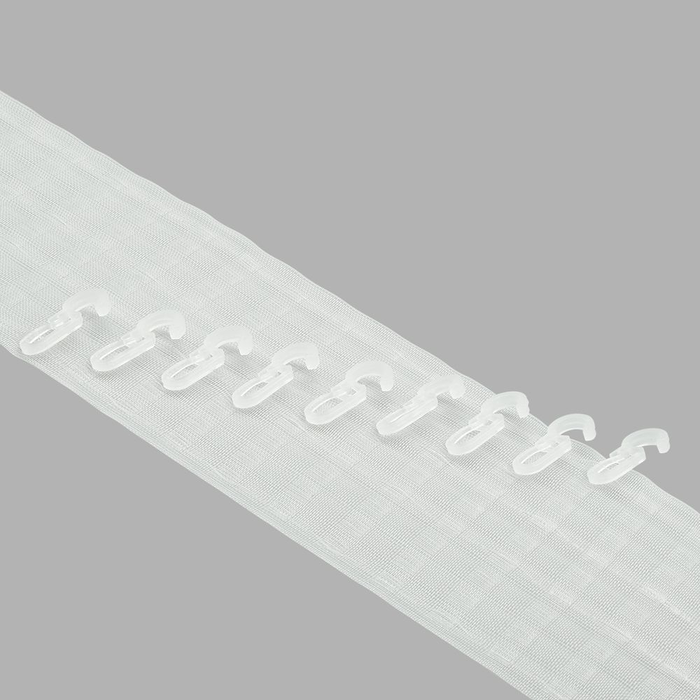 Лента (тесьма) шторная: сборка параллельная (1:2) 100 мм / 100 метров, S090418