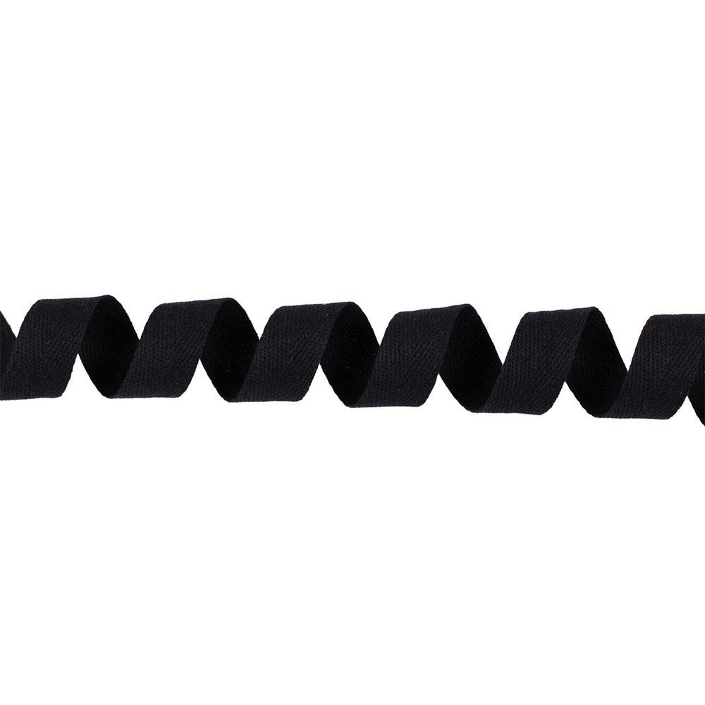 Тесьма (лента) киперная (100% х/б) 20 мм / 50 метров, черный/black, Gamma TCT-20