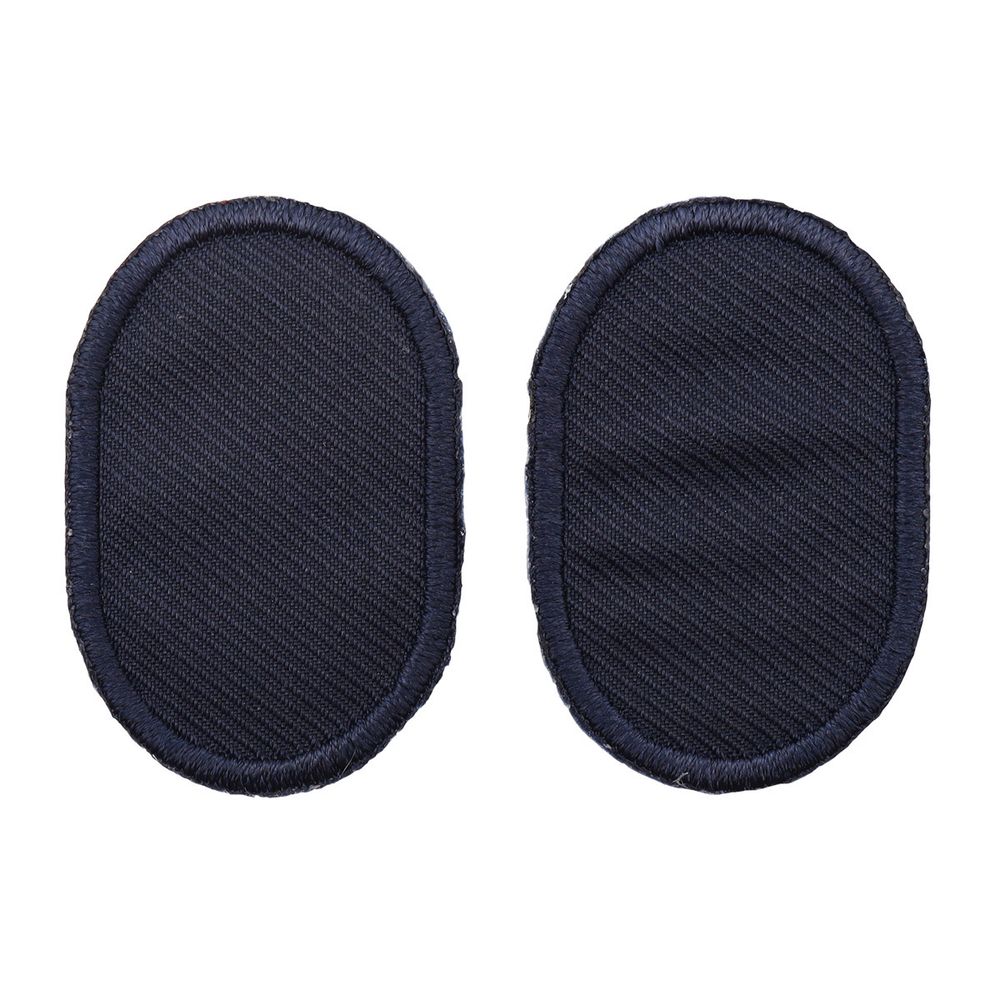 Термоаппликация Овал 5,5х8,5см, уп. 2 шт, цв.синий