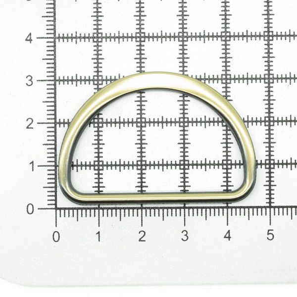 Полукольцо литое металл внутр. 40 мм (внешн. 46х31 мм), плоское, 10 шт, латунь ГР, 6894