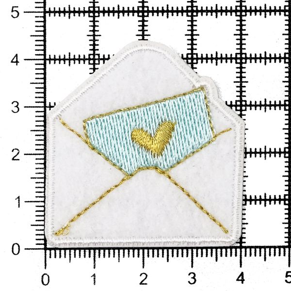 Термоаппликация Конверт с открыткой, 4х4.3см, Hobby&Pro