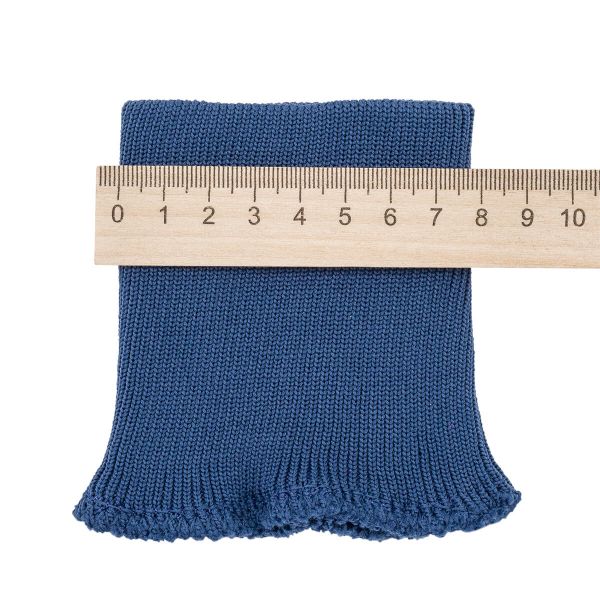 Манжеты трикотажные 8.0х9.5 см, 1 пара, средней плотности 14 кл, 1х1, средней плотности, 8102 синий