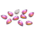 Хрустальные стразы пришивные формы капля, радужный 7х12 мм 10 шт/упак., ХК003НН712