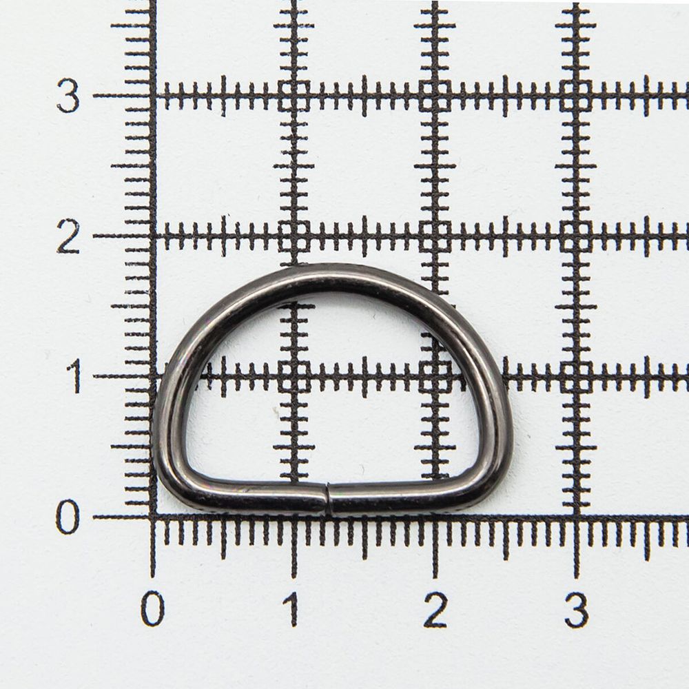 Полукольцо сварное металл внутр. 20 мм (внешн. 25х18 мм, ⌀2,5 мм), 100 шт, черный никель, 816B-113