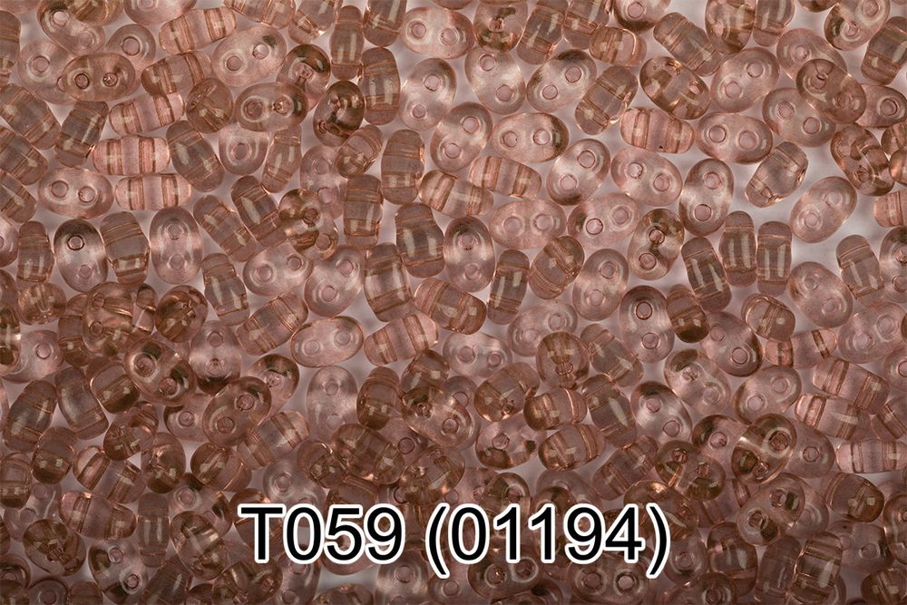 Бисер Gamma Twin 2.5х5 мм, 50 г, T059 св.розовый, 01194, 321-96001