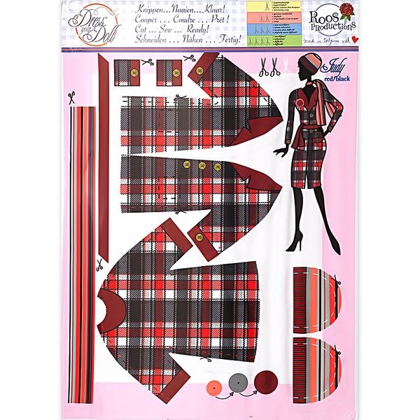 Одежда для кукол DressYourDoll, №2. Judy Red/Black