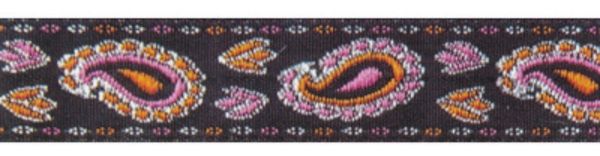 Лента (тесьма) жаккардовая 16.0 мм / 10±0.5 метров, розовый, Gamma TRJ-78