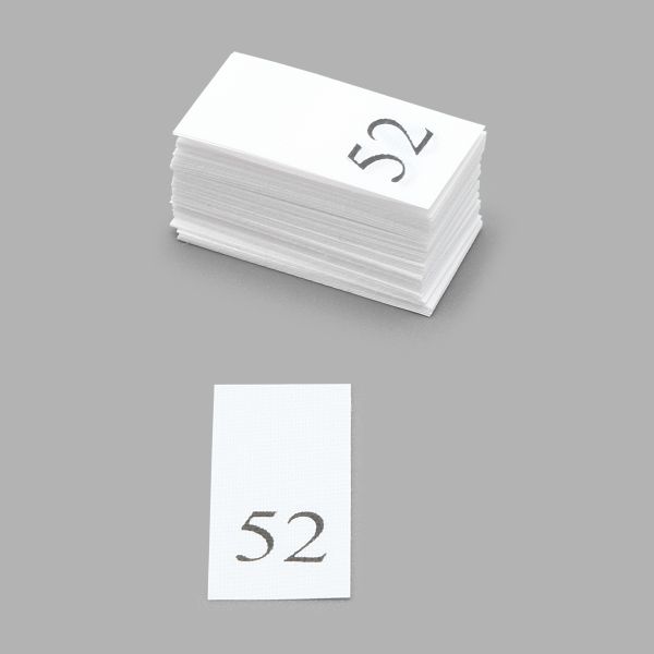 Этикетка-размерник, белый, 10х20 мм, 100 шт, 52