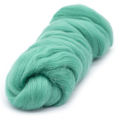 Шерсть для валяния Камтекс Лента для валяния п/тонкая 1х50 г, (25-28 мкр), 2.1 м, 025 мята, 614644-19