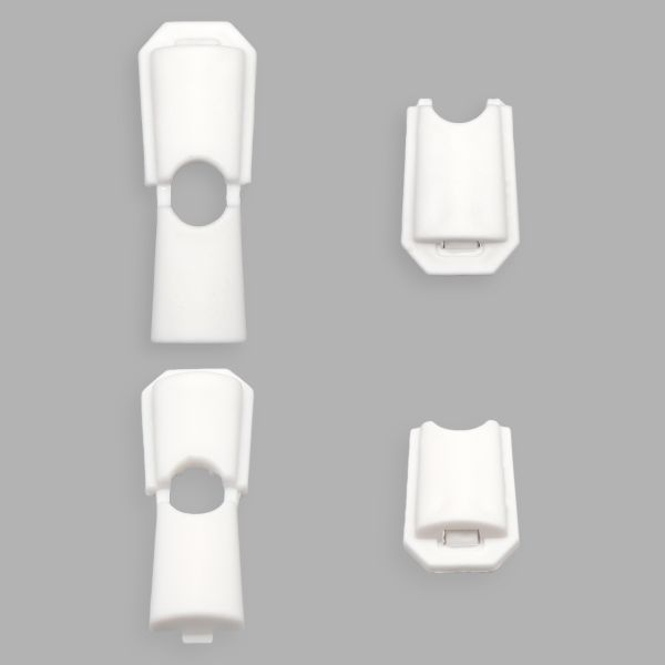 Наконечник для шнура пластик 13х9 мм, ПП, кипенно-белый, 100 шт