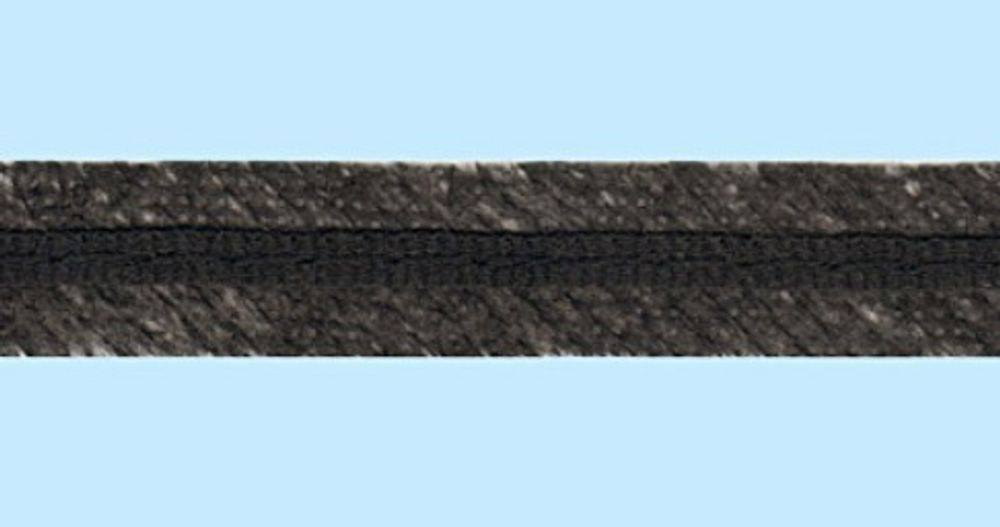 Тесьма усиленная клеевая с сутажом 12 мм, (фасовка) 5х3 м, черный, B, Gamma G-112st